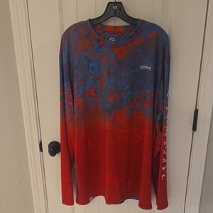 Magellan Outdoors Red and Blue Performance Shirt